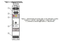 Jablotron JA-110N-PG-DIN Bus Relaismodul (max 16A, 250V AC / 24V DC)