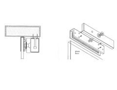 BR280UL Conas UL Bracket for frameless glass doors