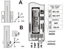 Jablotron JA-81M kabelloser magnetischer T&uuml;rmelder und Universalsender