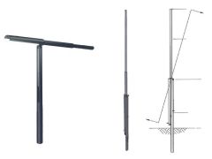 VDL Hinged Camera Pole bare, 6m