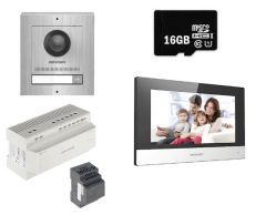 Hikvision DS-KIS702/S 2-Draht-Video-Gegensprechanlage-Kit aus Edelstahl
