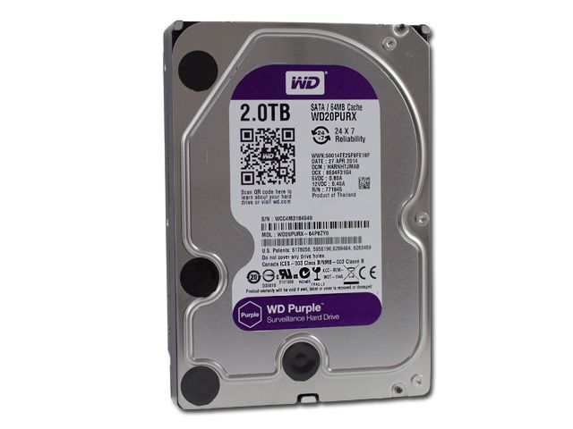 WD Purple Hardeschijf 2TB SATA. ✓Nu € 118,00 | Credex