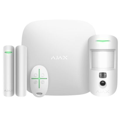 Kit de alarma AJAX sin Internet con cámara IP sin cuotas I AJ-HUB-RAT-W