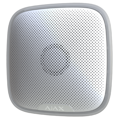 Ajax StreetSiren, Wireless outdoor siren with LED optical White