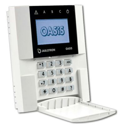 The JA-81E (RGB) wired keypad with multi-colour display